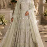 Walima Bride White Silk Maxi with Heavy Handmade Embroidery – Couture Dress