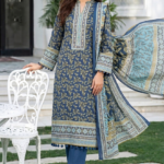 Soft zinc printed lawn unstitched suit for summer collection