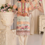 Soft skin color Swiss lawn unstitched suit for women summer wear