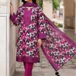 Luxury style printed lawn suit with elegant eastern design