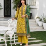 Sunshine Yellow Printed Lawn Suit