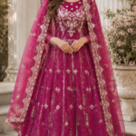 Lace Embroidered Fancy Party Wear Maxi