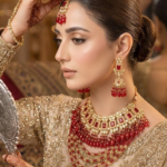 Shahzadi Ruby Crown Bridal Jewelry Set