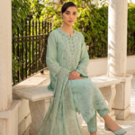 Mint Blossom Grace Stitched Luxury 3-Piece Suit