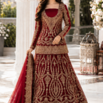 Rustic Mahogany Luxury Bridal Barat Lehenga