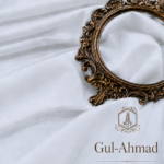 Gul Ahmed Hard Latha – White