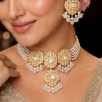 Golden Pearl Royale Choker Jewelry Set