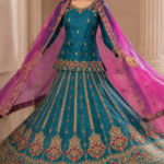 Zinc Pink Matching Bridal Mehndi Lehenga Set