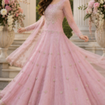 Pearl Embellished Luxury Party Wear Maxi