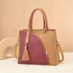 Blush Harmony Dual Tone Leather Handbag