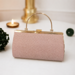 Blush Aurora Shimmer Luxe Bridal Clutch Bag