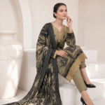 Emerald Noir Prestige Heavy Embroidered 3-Piece Suit