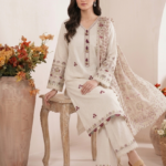 Ivory Grace Embroidered Stitched 3-Piece Suit