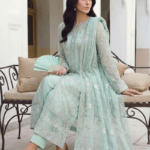 Celestial Sky Premium Unstitched Party Wear 3-Piece Suit