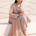 Baby Pink Heavy Embroidered 3-Piece Stitched Suit with Plazo Trouser