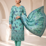 Blue Blossom Zinc Majesty Heavy Embroidered 3-Piece Suit