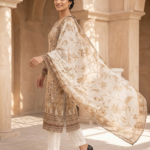 Mocha Pearl Prestige Heavy Embroidered 3-Piece Suit