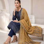 Royal Saffron Navy Luxury 3-Piece Suit