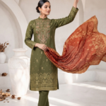 Mehndi Sunset Royale Luxury 3-Piece Suit