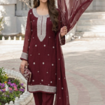 Royal Velvet Dusk Premium Unstitched Party Wear 3-Piece Suit