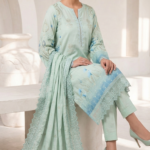 Sky Blue Luxury Unstitched 3-Piece Suit