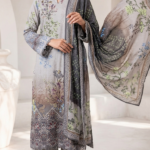 Silver Dove Embroidered Luxury 3-Piece Suit